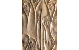 Detail of 'Erosion' Cabinet by Joseph Walsh custom designed for Suzanne Lovell Inc. residence