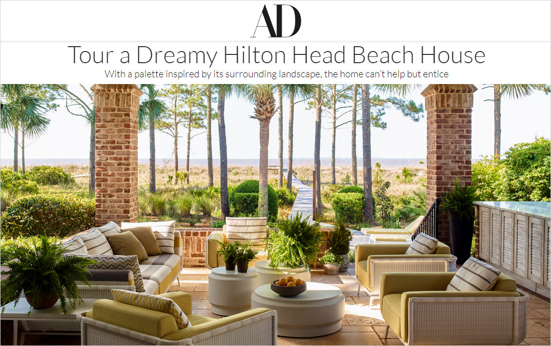 Architectural Digest article featuring Hilton Head residence by Suzanne Lovell