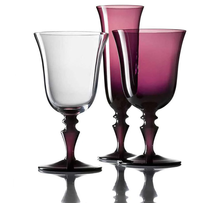 Red wine glass in neutrals - Nason Moretti