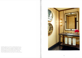 ‘The Ultimate Bath’ book spread featuring a powder room by Suzanne Lovell