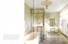 ‘The Ultimate Bath’ book spread featuring a formal bathroom by Suzanne Lovell