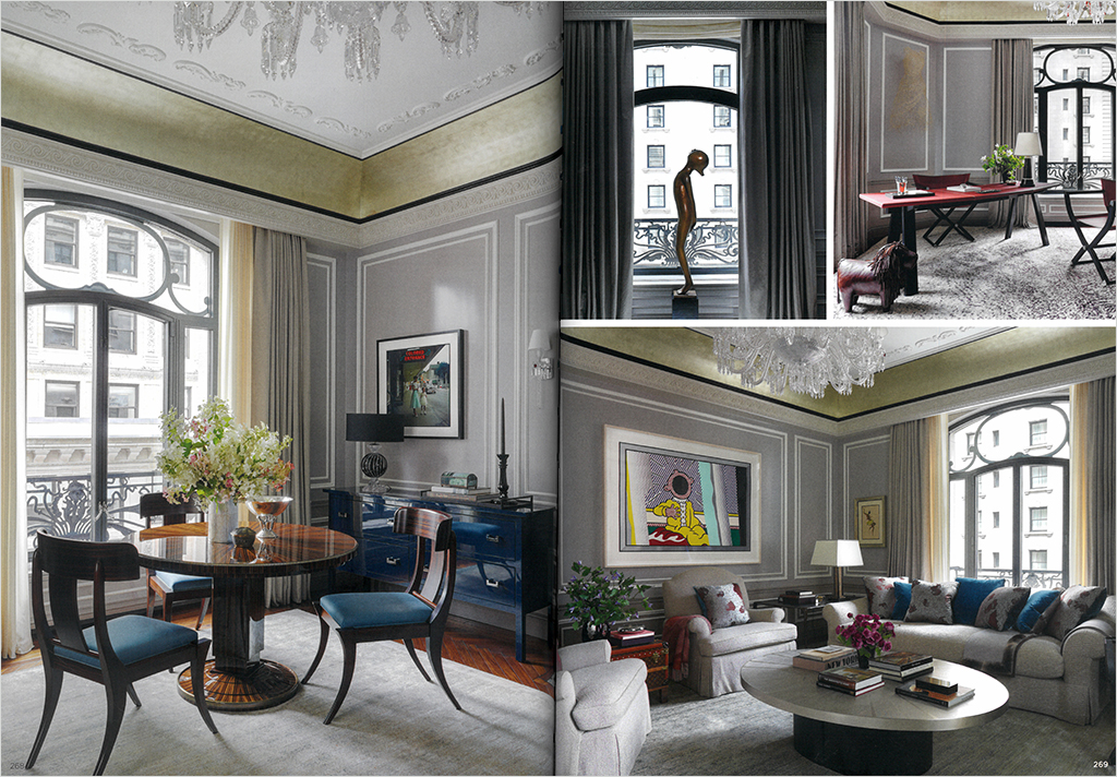 Andrew Martin book spread featuring NY residence designed by Suzanne Lovell