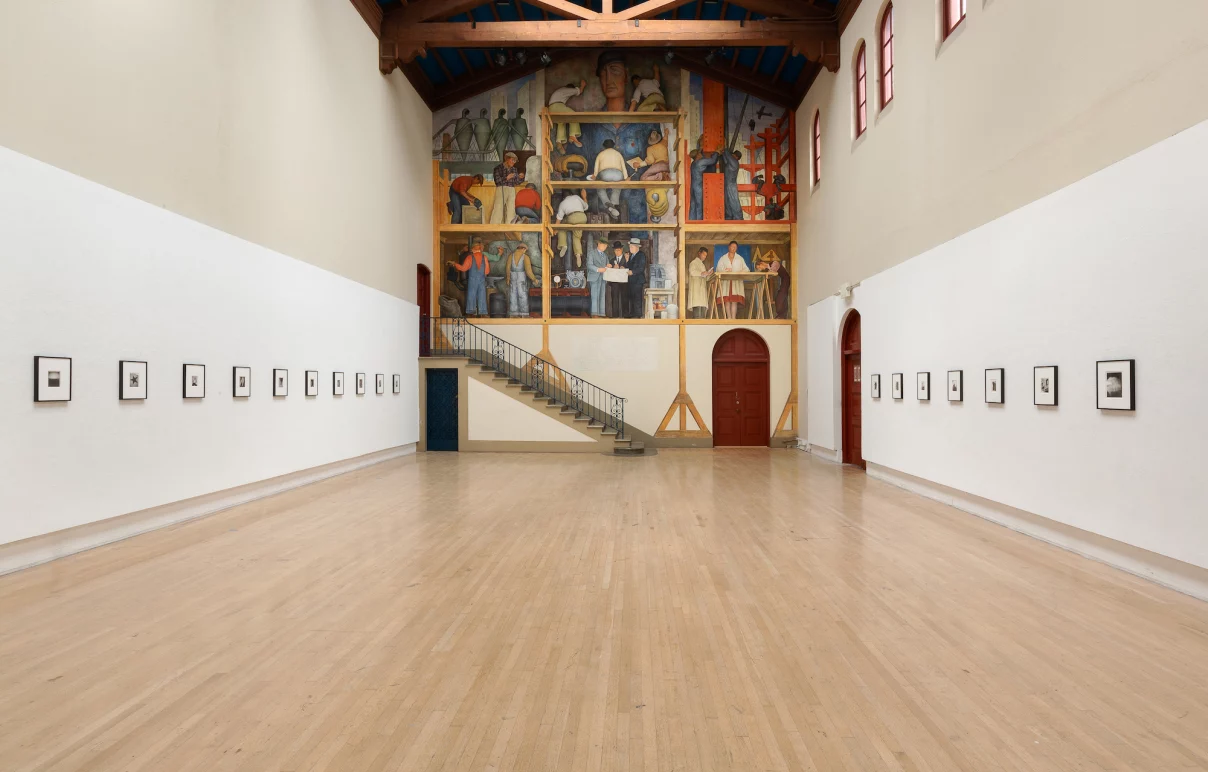 The mural is located on the Diego Rivera Gallery's north wall, on the SFAI campus.