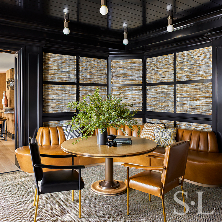 Game room of Naples penthouse designed by Suzanne Lovell