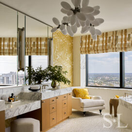 'Her' bathroom of Naples penthouse designed by Suzanne Lovell