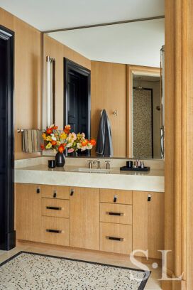 'His' bathroom of Naples penthouse designed by Suzanne Lovell