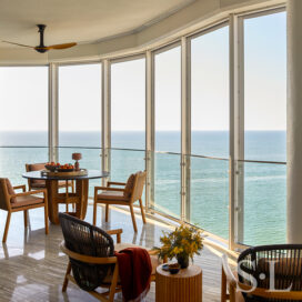 Terrace of Naples penthouse designed by Suzanne Lovell