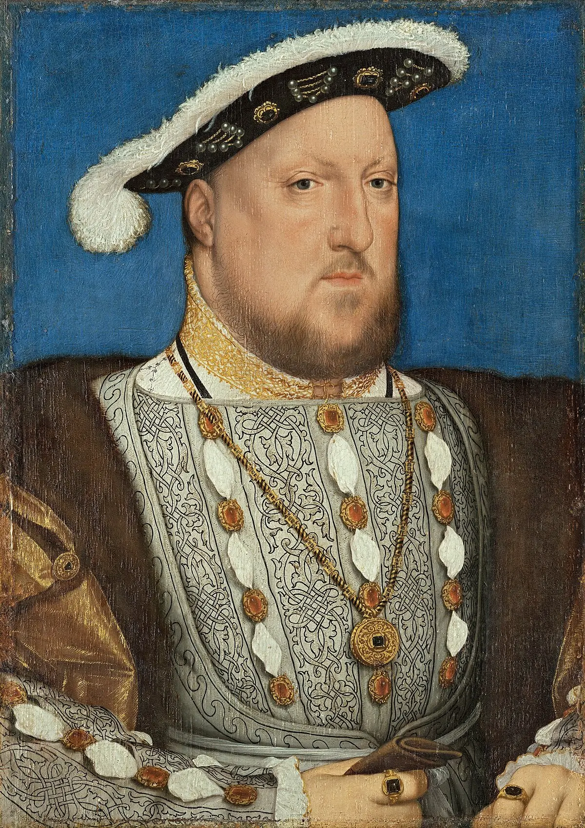 A portrait by Hans Holbein the Younger of Henry VII.