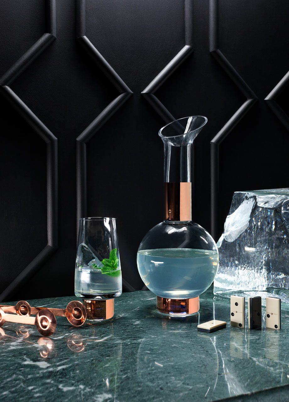 TANK: Glass & Copper Vases and Barware from Tom Dixon.