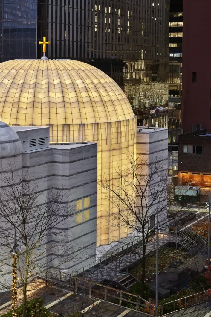 Calatrava’s New St. Nicholas Church Opens at Ground Zero.