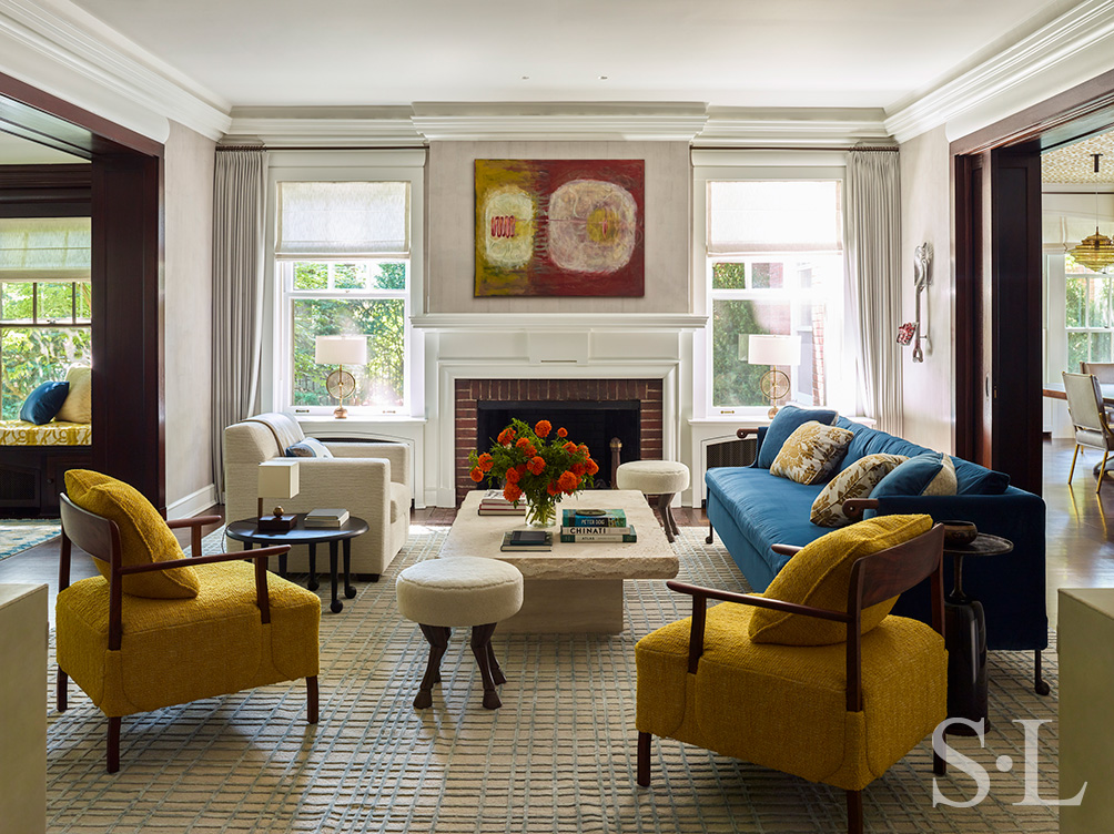 Living room in residence designed by Suzanne Lovell