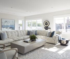 Family room designed by Suzanne Lovell with Eric Schmitt’s Side Table Embedded