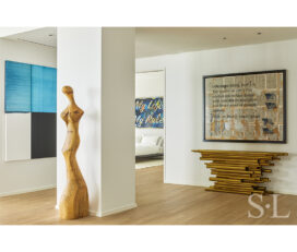 Entryway in Miami Beach penthouse designed by Suzanne Lovell