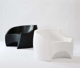 Vladimir Kagan's Black & White Foundry Chairs.