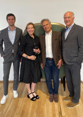 Michael Pucci, Suzanne Lovell, Patrick Naggar and Ralph Pucci at Pucci's New York showroom