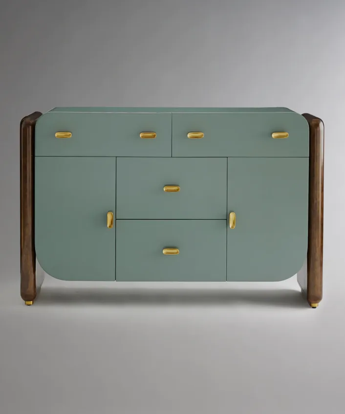 Scroll Buffet in Thessaly Green Lacquer.