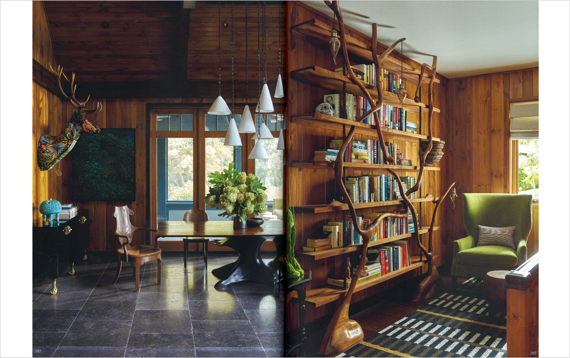 Andrew Martin book spread featuring Lakeside residence designed by Suzanne Lovell