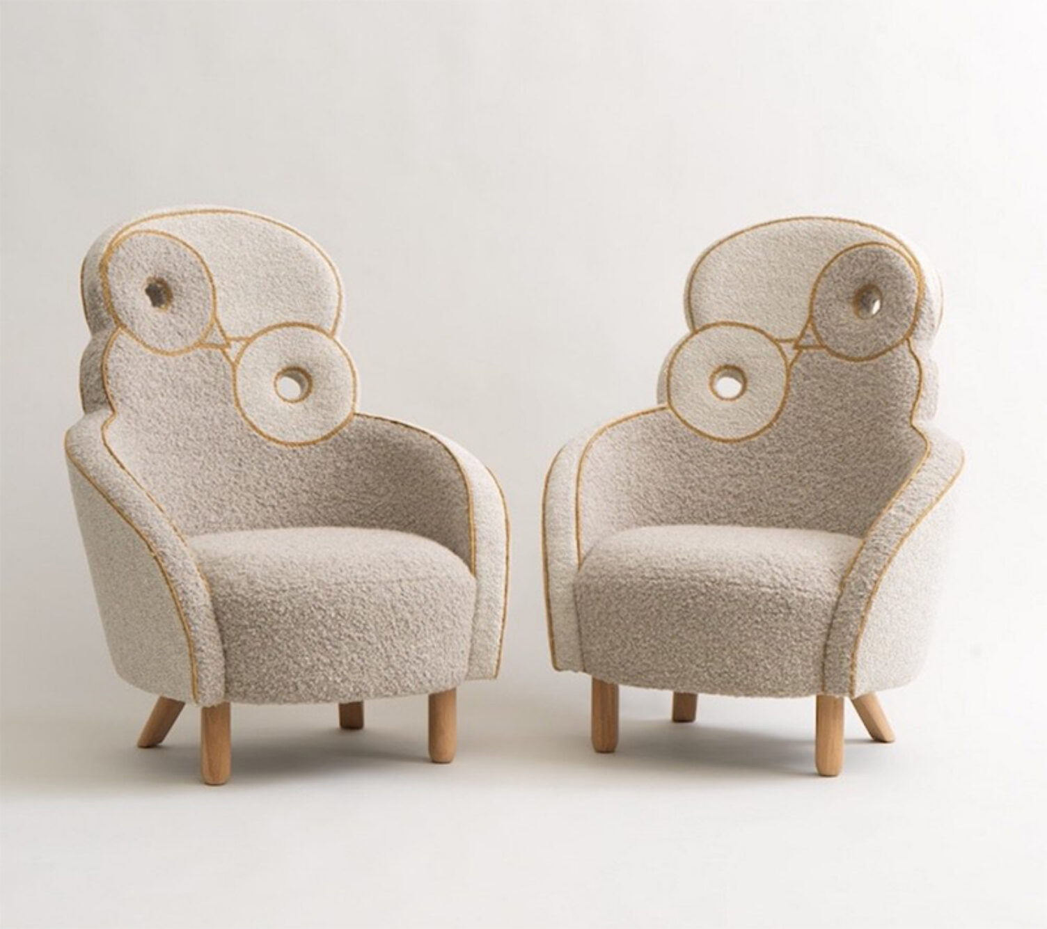 Wool Maxou Armchair by Hubert Le Gall